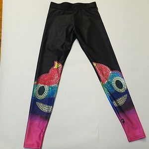 TEREZ GIRLS BEDAZZLED POOP EMOJI LEGGINGS
